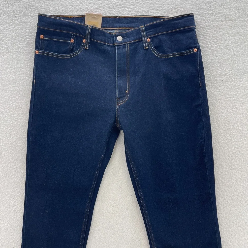 Levis 511 Jeans Mens 36x32 Blue Slim Fit Dark Wash Stretch Denim Grunge Preppy